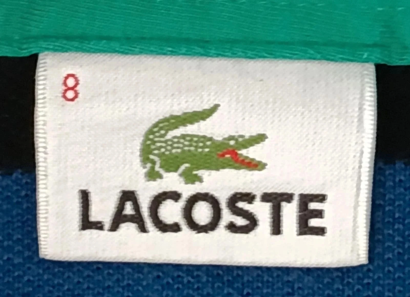 Polo Lacoste azul Listrado Riscas pretas Mangas compridas Tamanho 8 – photo 11